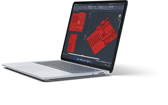 Surface Laptop Studio met CAD-CAM software